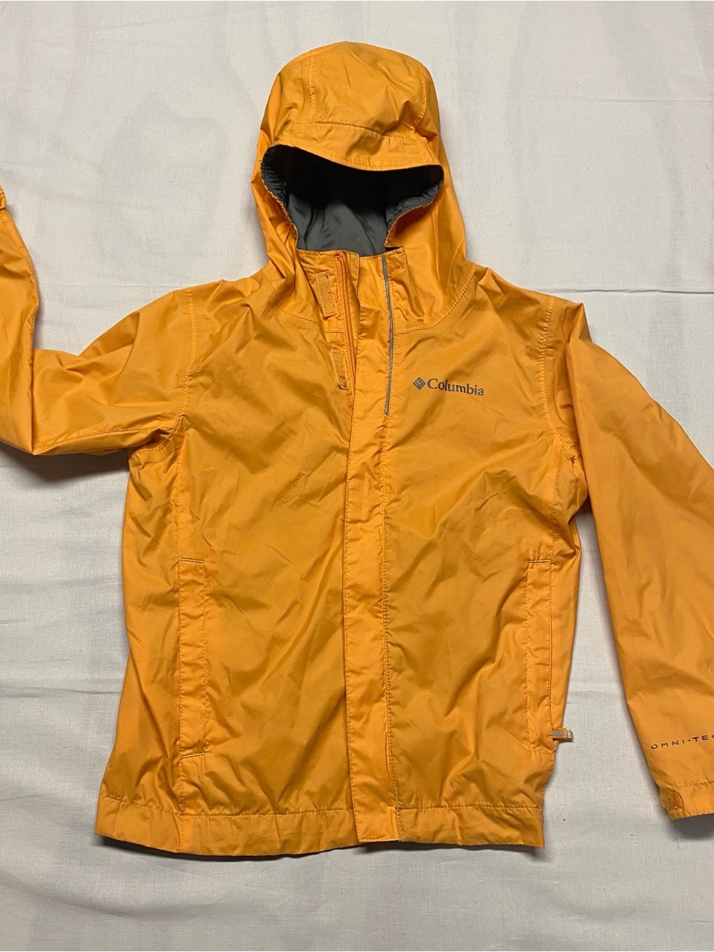 Columbia Kids Orange Hooded Rain Jacket